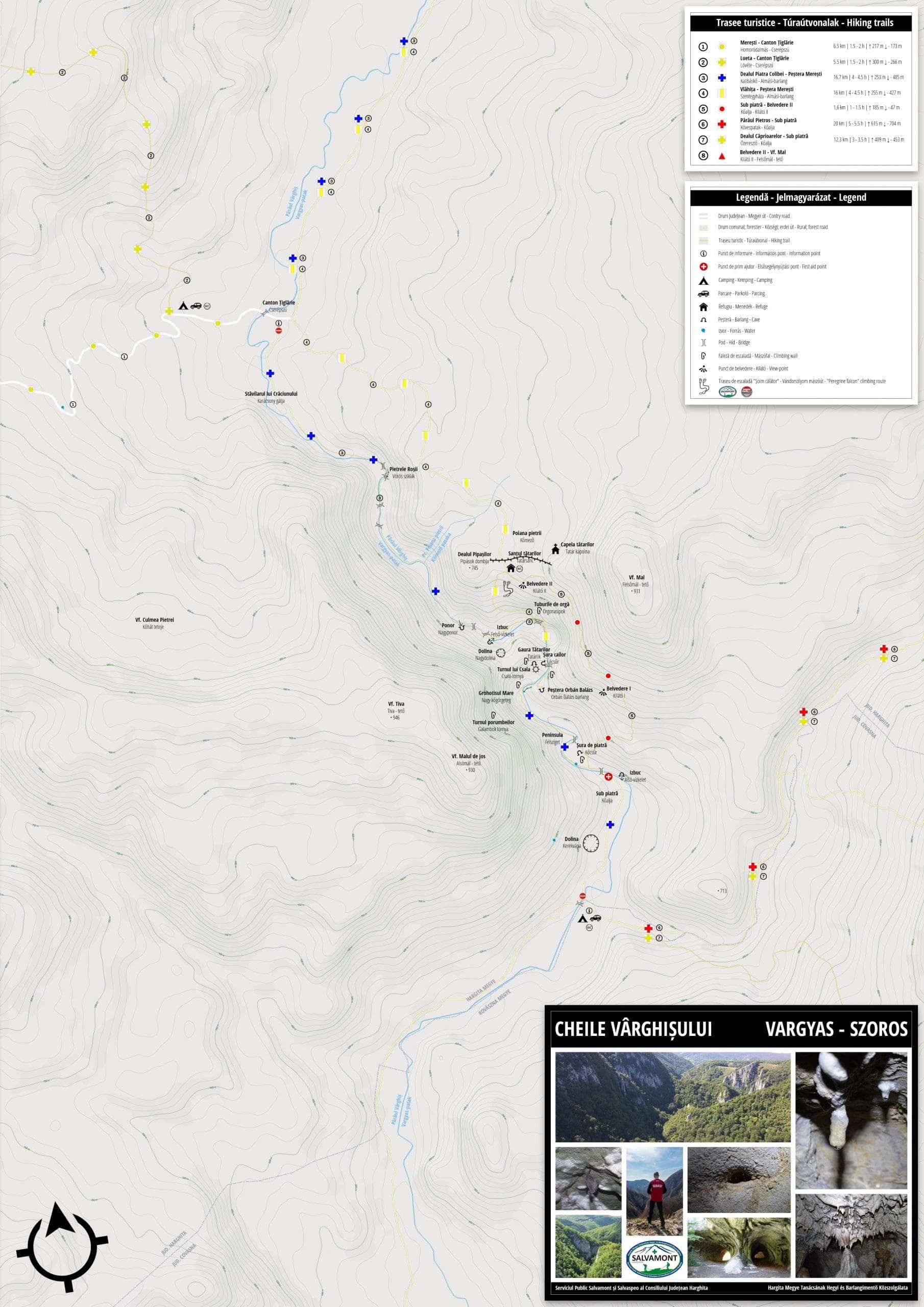 Harta trasee Cheile Vârghișului